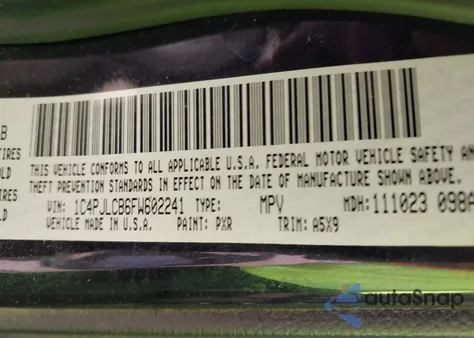 2015 Jeep Cherokee Latitude from USA, damaged, VIN 1C4PJLCB6FW602241